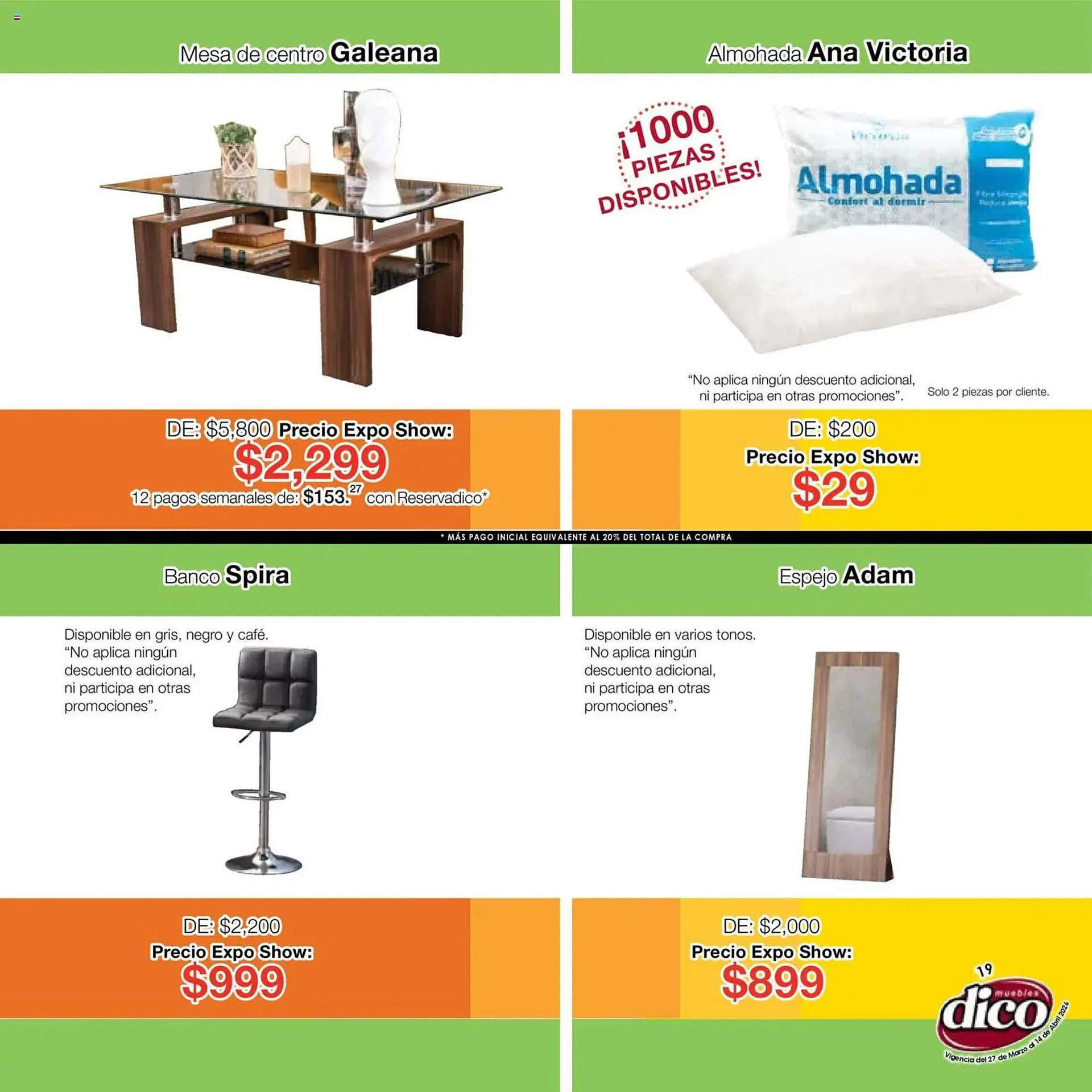 Catálogo de Catálogo Muebles Dico 27 de marzo al 14 de abril 2026 - Pagina 19
