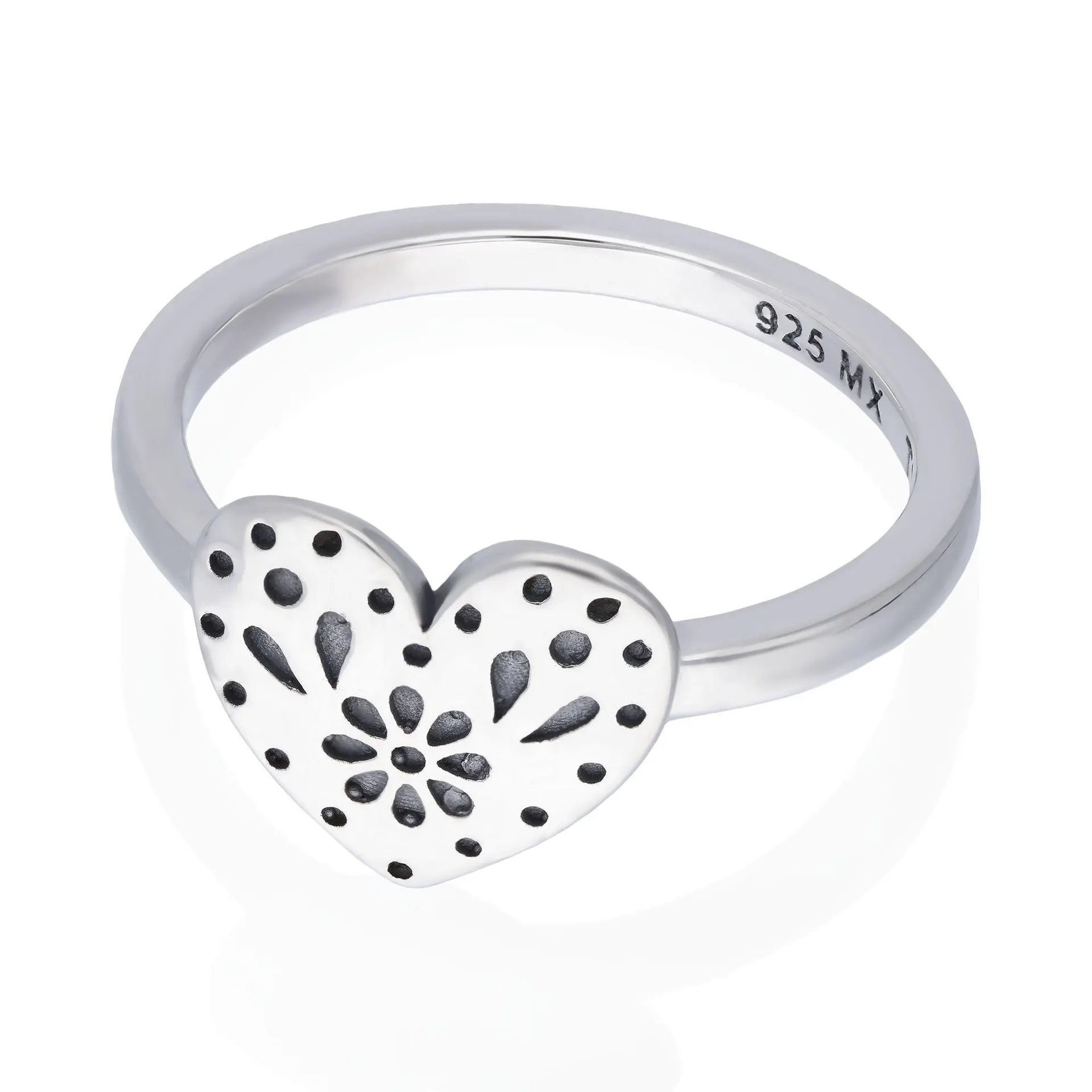 ANILLO CORAZON MEXICANIZADO