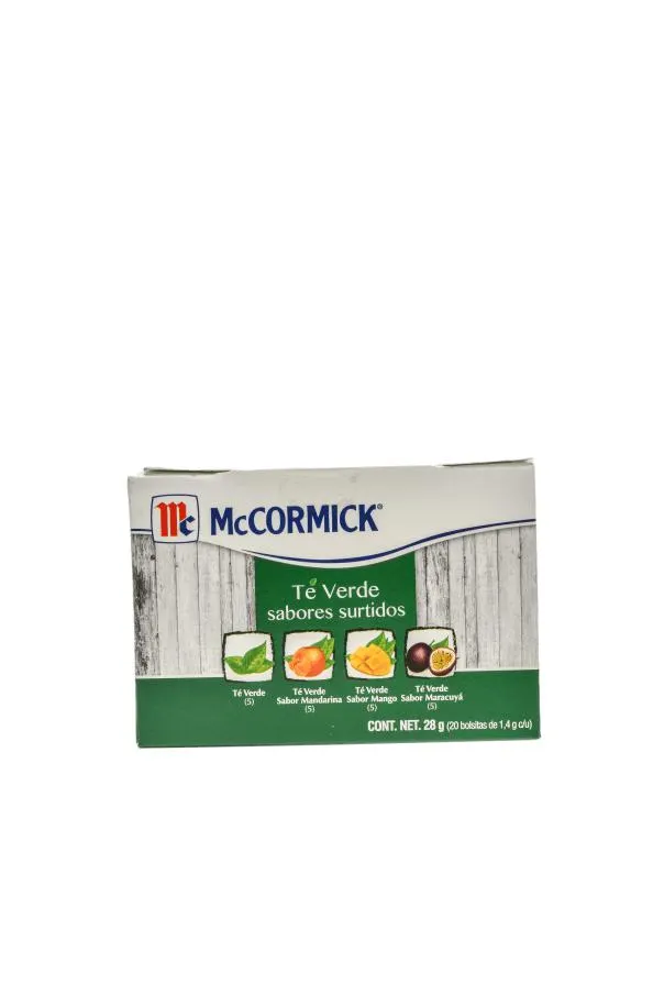 Te Mc Cormick Sutrido Te Verde (Verde Mandarina -Verde Mango-Maracuya) C/20