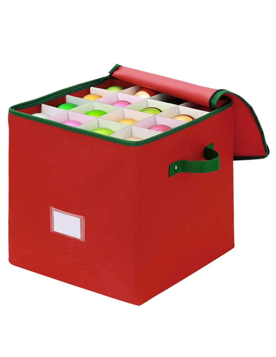 Caja con tapa navideña Christmas Spirit Esferas Xmas rectangular