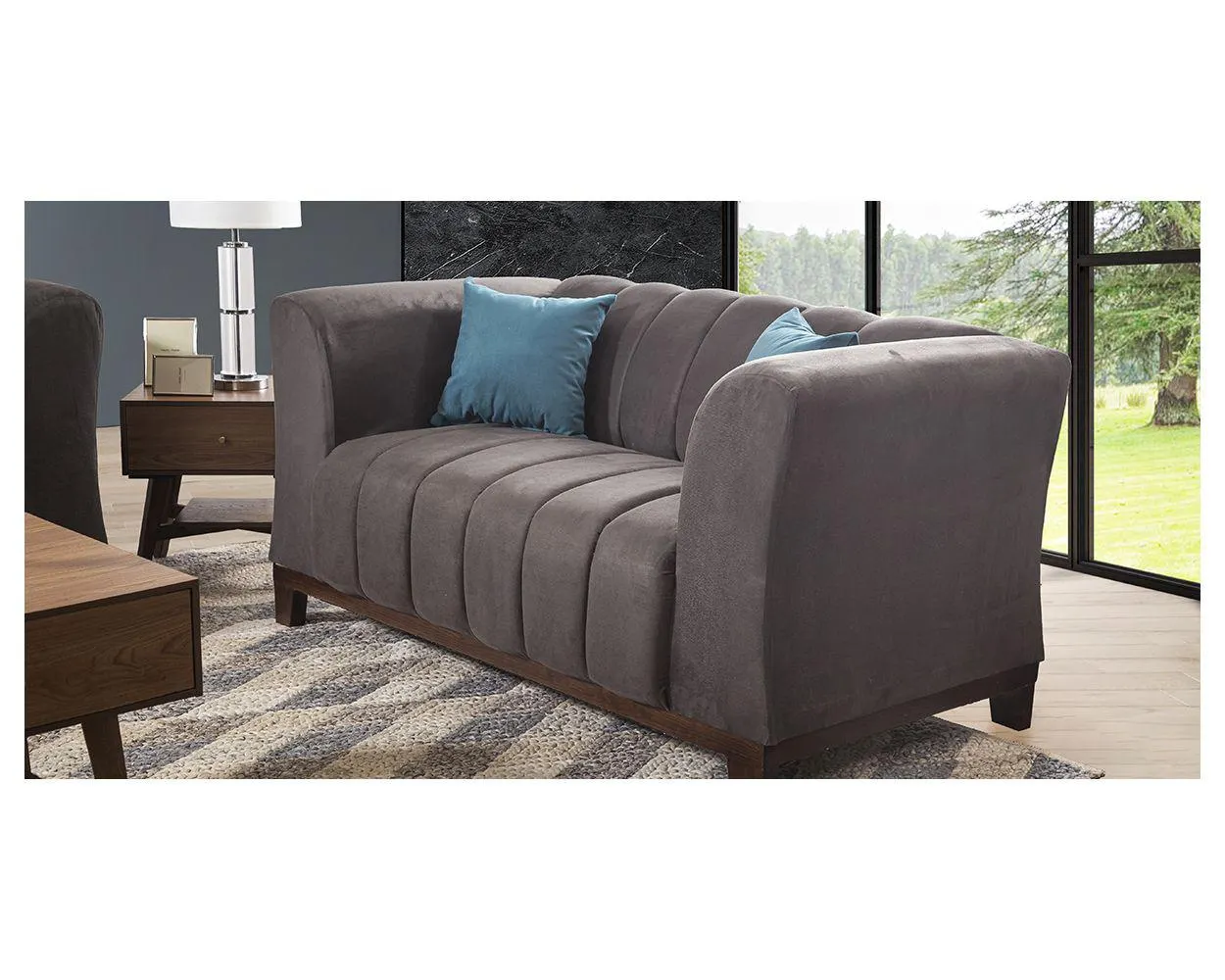 Sofá 2 Plazas Stella Gris