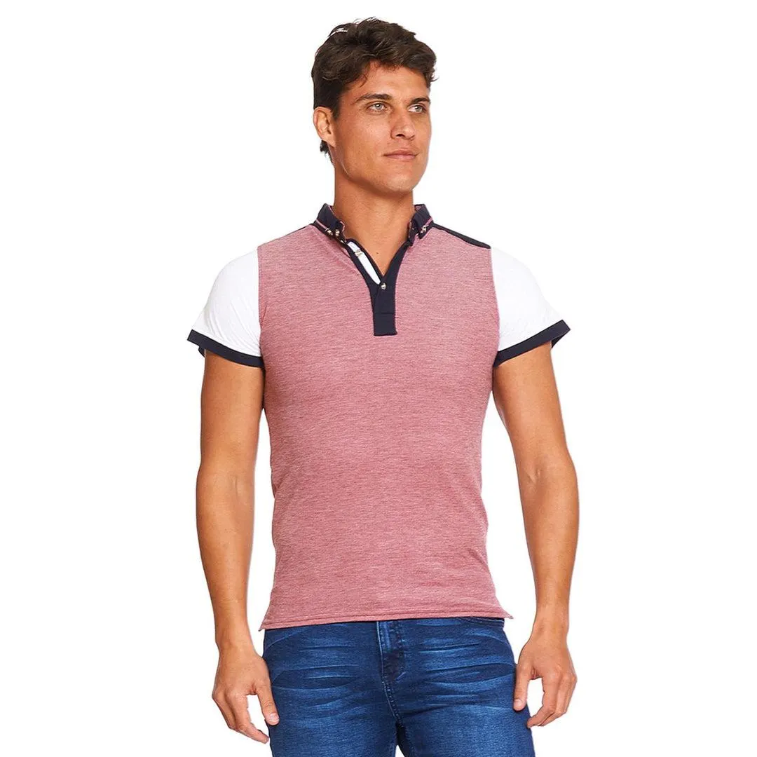 Playera Lisa Hombre Moda Casual Slim Fit Uva Azul Marino