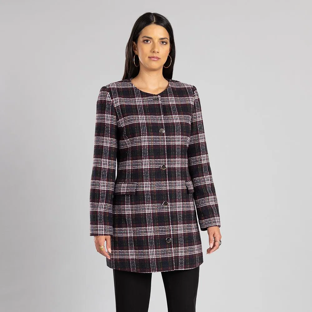 Abrigo Largo a Cuadros