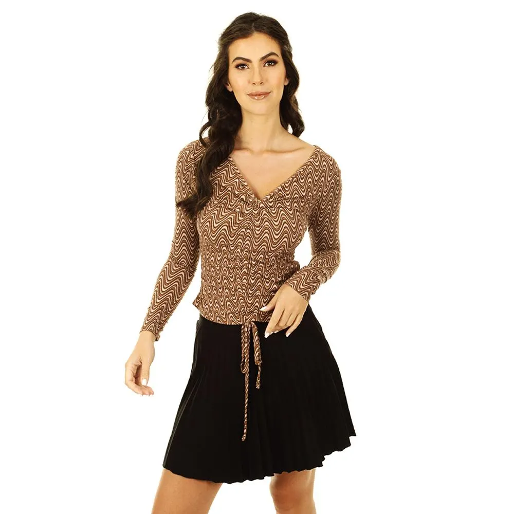 Blusa Red Sky Mujer Fruncido En Pecho