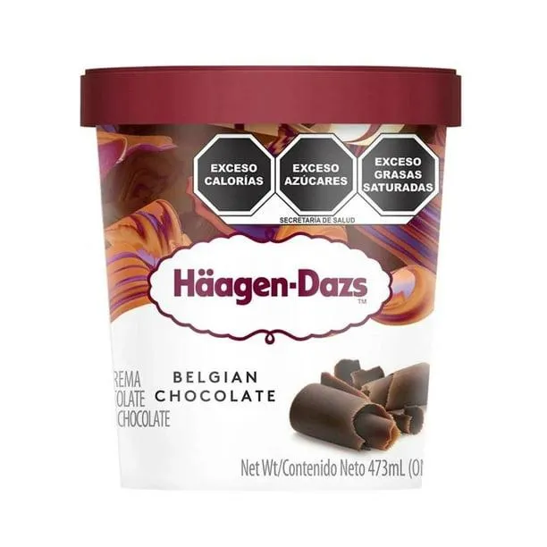Helado Häagen-Dazs chocolate belga 473 ml