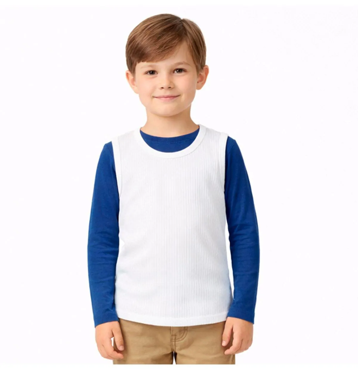 Camiseta One Four You Tipo Cárdigan Sin Manga Para Niño 01860