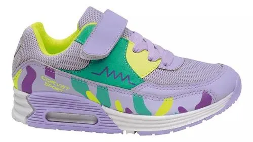 Tenis Para Niña Morados Casuales Anna Lila/multicolor Fareli