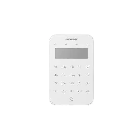 Teclado inalámbrico con pantalla LCD para armado y desarmado HIKVISION DS-PK1-LT-WB, para panel de alarma AXPRO.