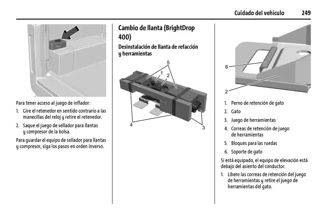 Catálogo de BrightDrop 400 Y BrightDrop 600 Manual del propietario 22 de enero al 31 de diciembre 2025 - Pagina 250