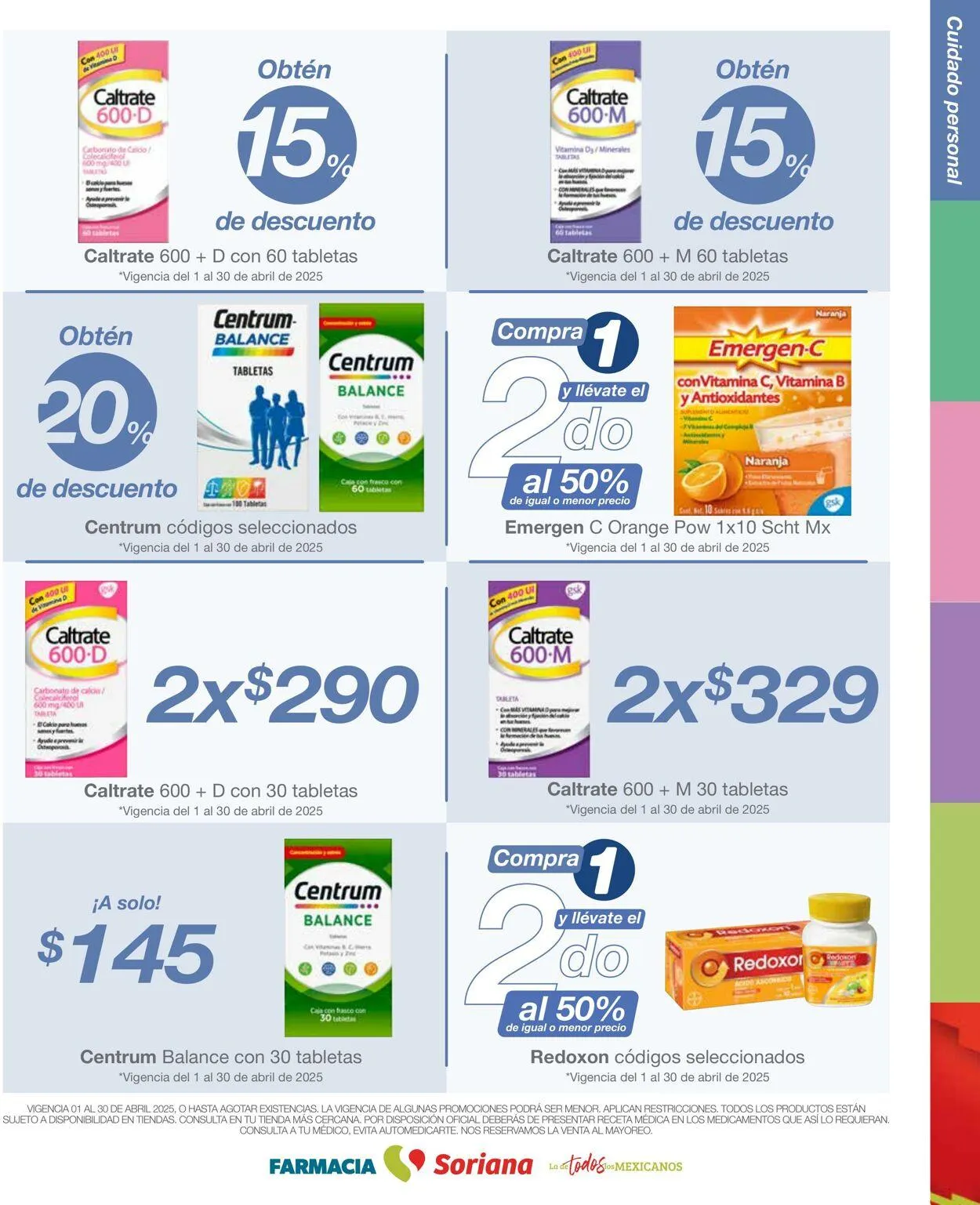 Catálogo de Soriana - Folleto Farmacia Abril Híper Nacional Oferta actual 1 de abril al 30 de abril 2025 - Pagina 2