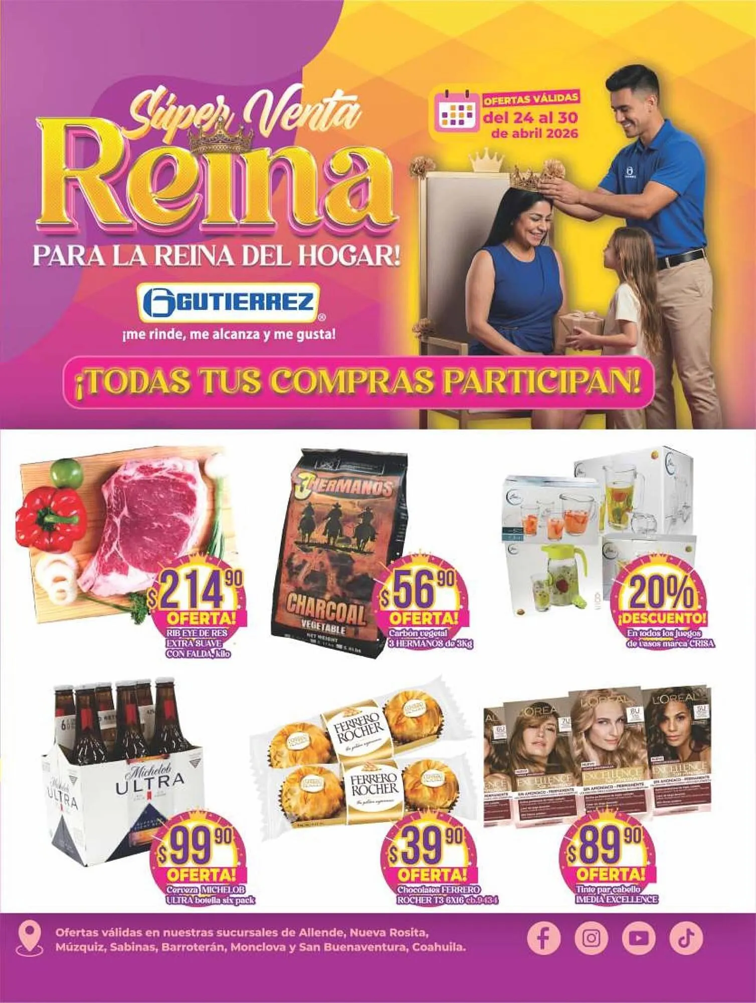 Catálogo de Folleto Super Gutiérrez 24 de abril al 30 de abril 2026 - Pagina 1