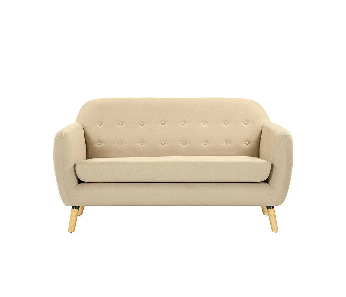 Sofá 2 cuerpos San Blas pata encino - Beige