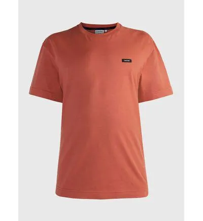 Playera Calvin Klein Logo Hombre Naranja
