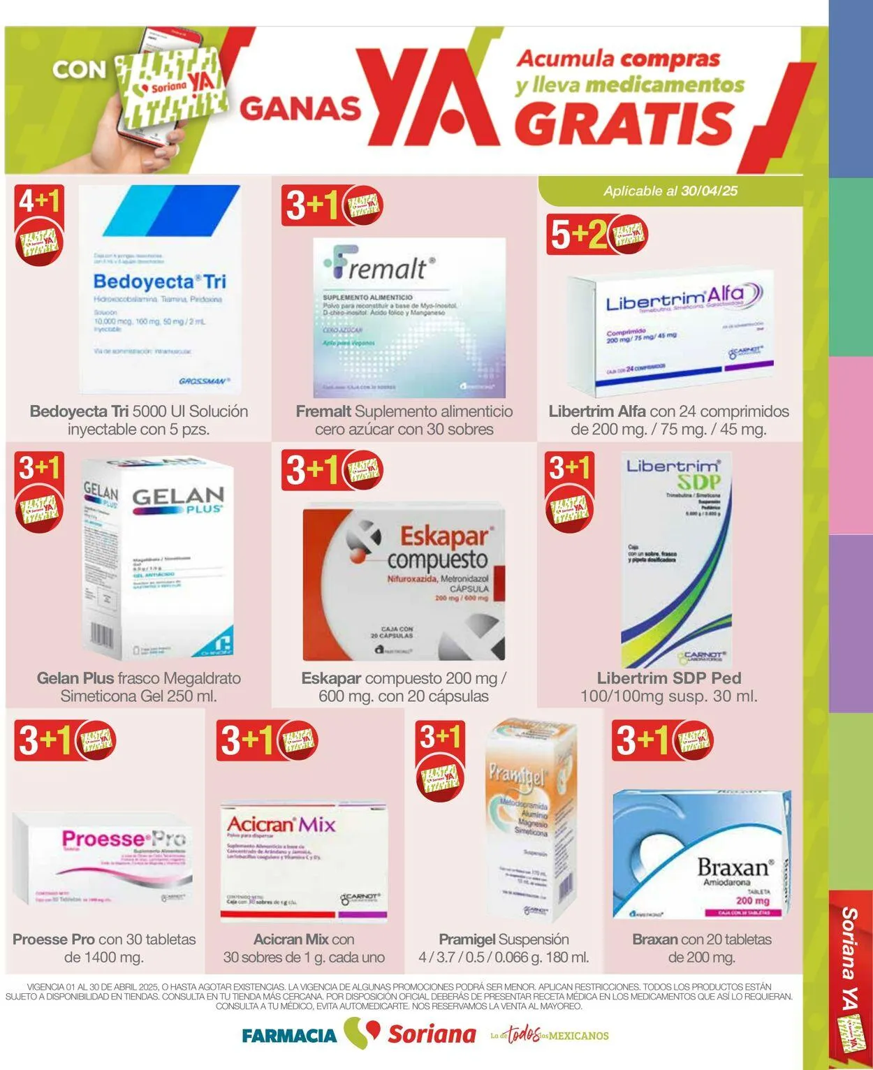 Catálogo de Soriana - Folleto Farmacia Abril Híper Nacional Oferta actual 1 de abril al 30 de abril 2025 - Pagina 25