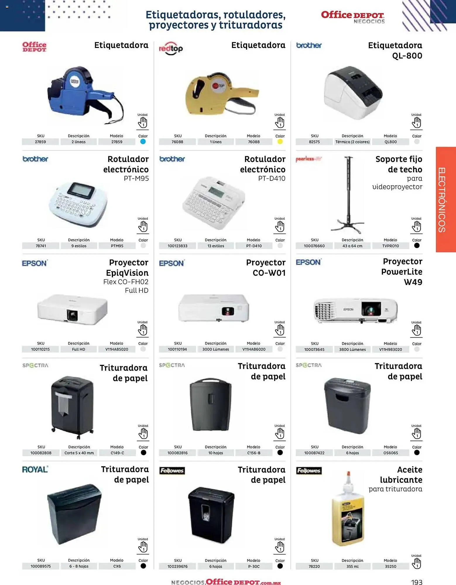 Catálogo de Catálogo Office Depot 12 de enero al 1 de enero 2027 - Pagina 195