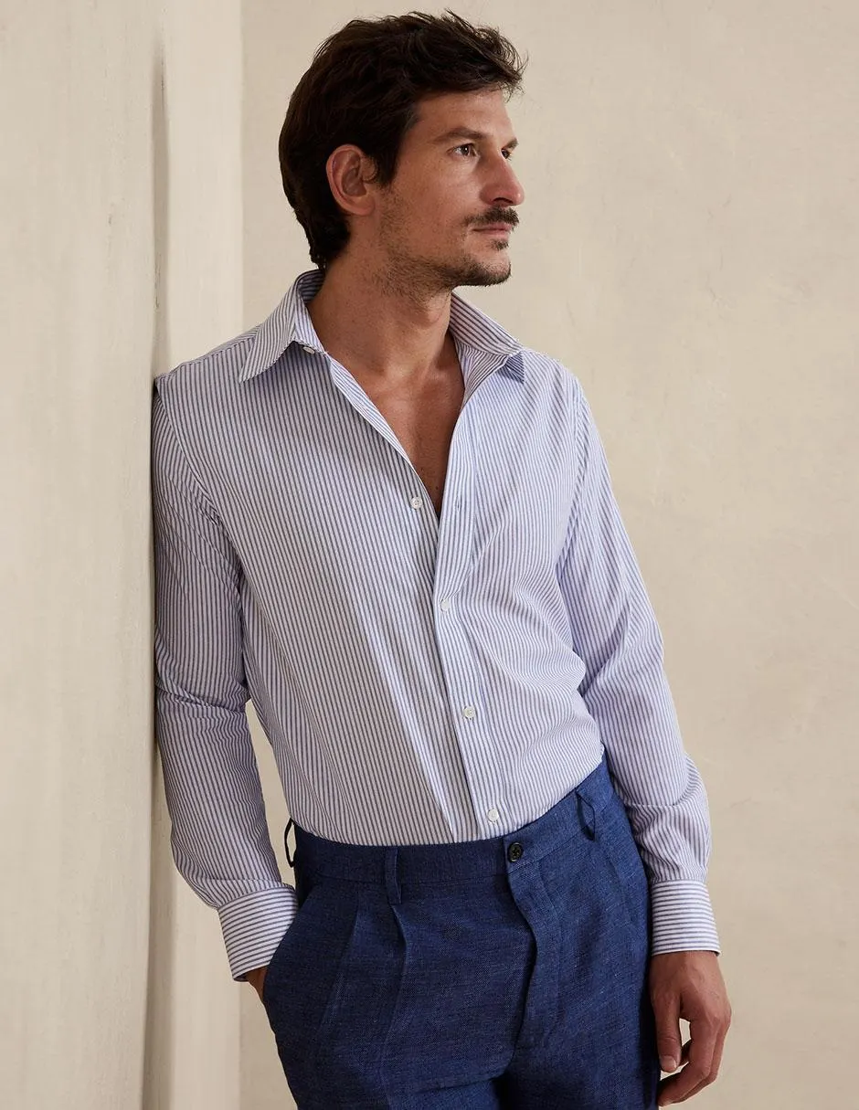 Camisa casual de algodón manga larga para hombre