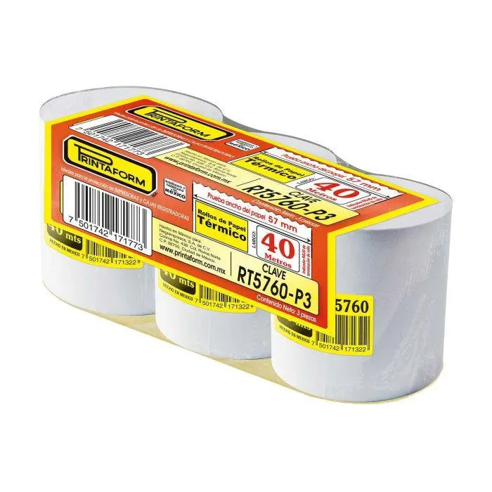 ROLLO TERMICO PRINTAFORM RT5760 57 X 40 MTS. C/3
