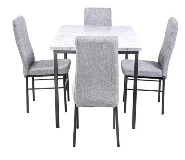 Antecomedor Tubular Grey 4 Sillas