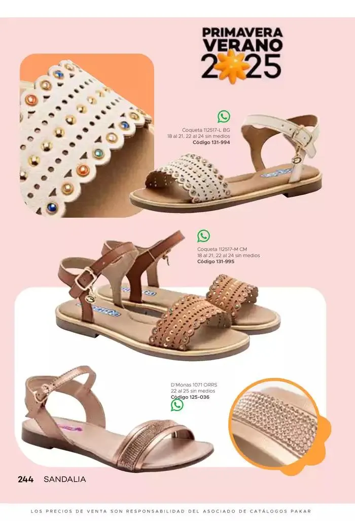 Catálogo de Pakar Sandalia 31 de enero al 31 de mayo 2025 - Pagina 244