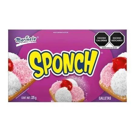 Galletas Marinela Sponch Coco Fresa 225 g