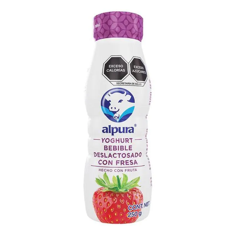 Alpura Yogurt Bebible Fresa Deslactosado 220 g
