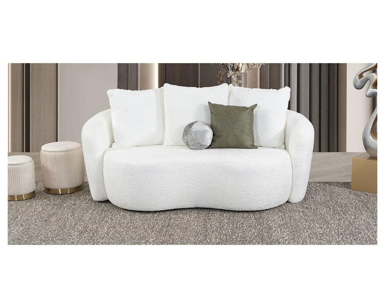 Sofá 2 Plazas Cornelia CL Blanco