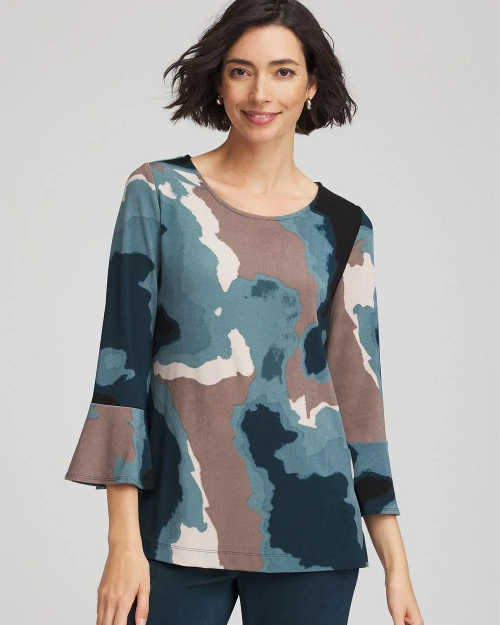 Travelers ™ Crystal Flounce Sleeve Tunic