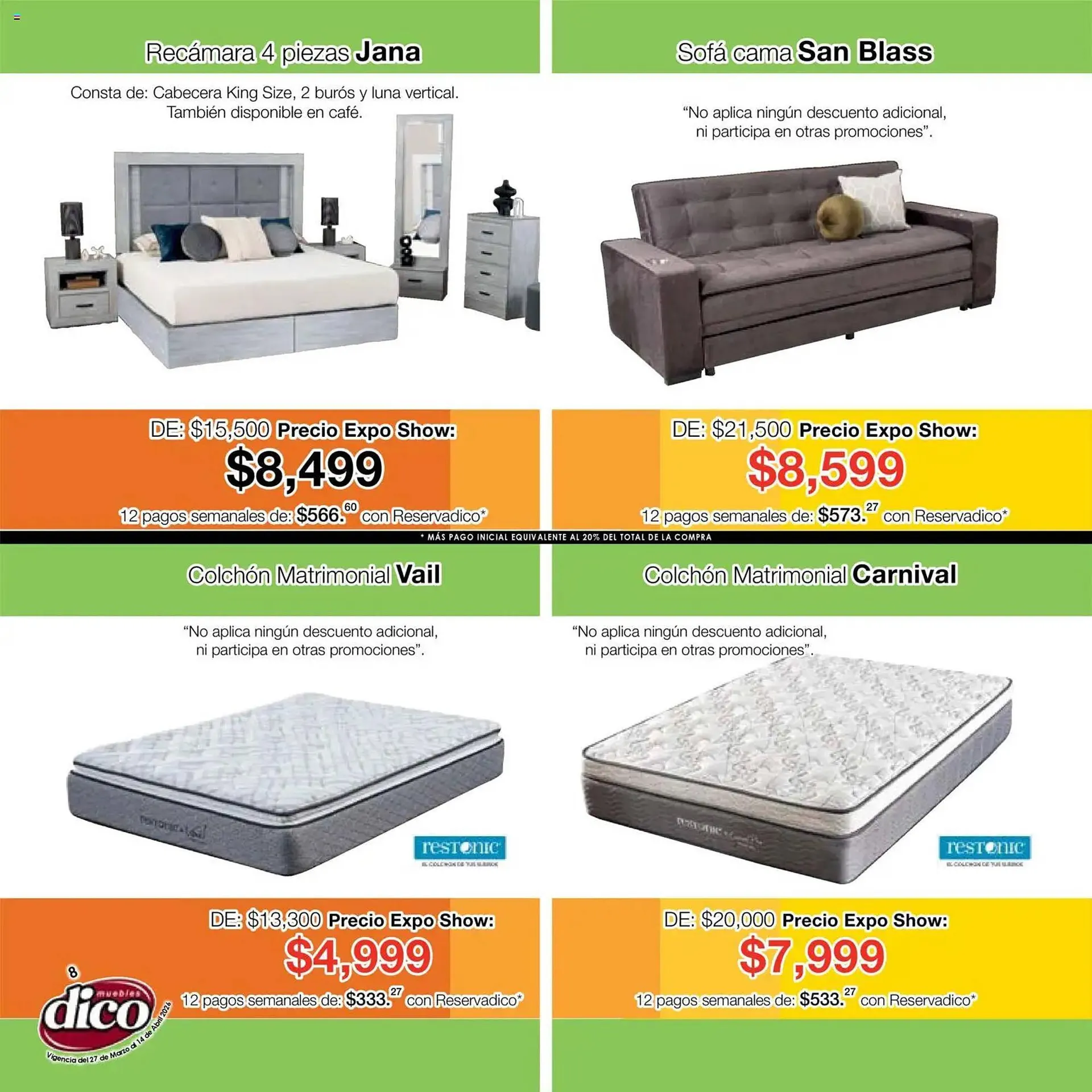 Catálogo de Catálogo Muebles Dico 27 de marzo al 14 de abril 2026 - Pagina 8