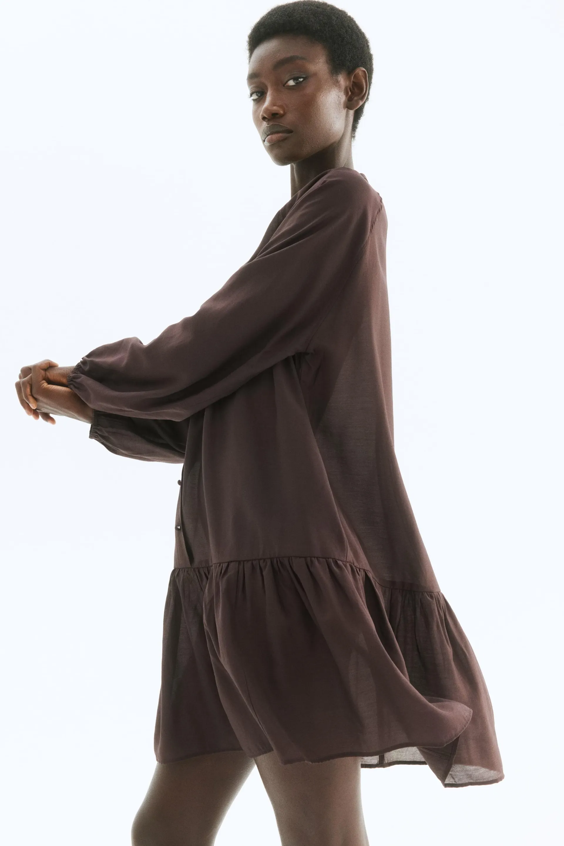 Vestido túnica con botones