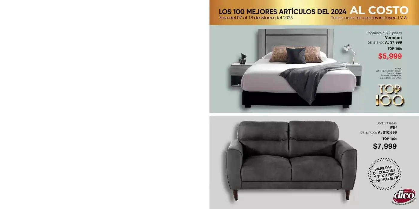 Catálogo de Muebles Dico Top 100 Centro 2025 7 de marzo al 18 de marzo 2025 - Pagina 5