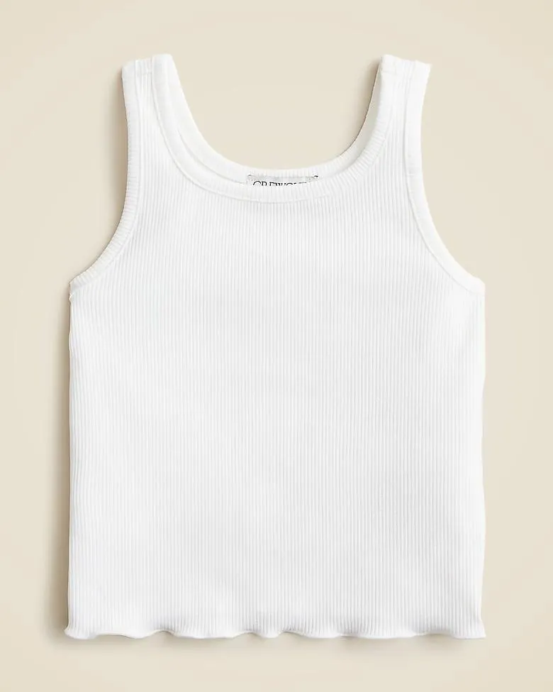 Girls' active tank top in stretchy rib