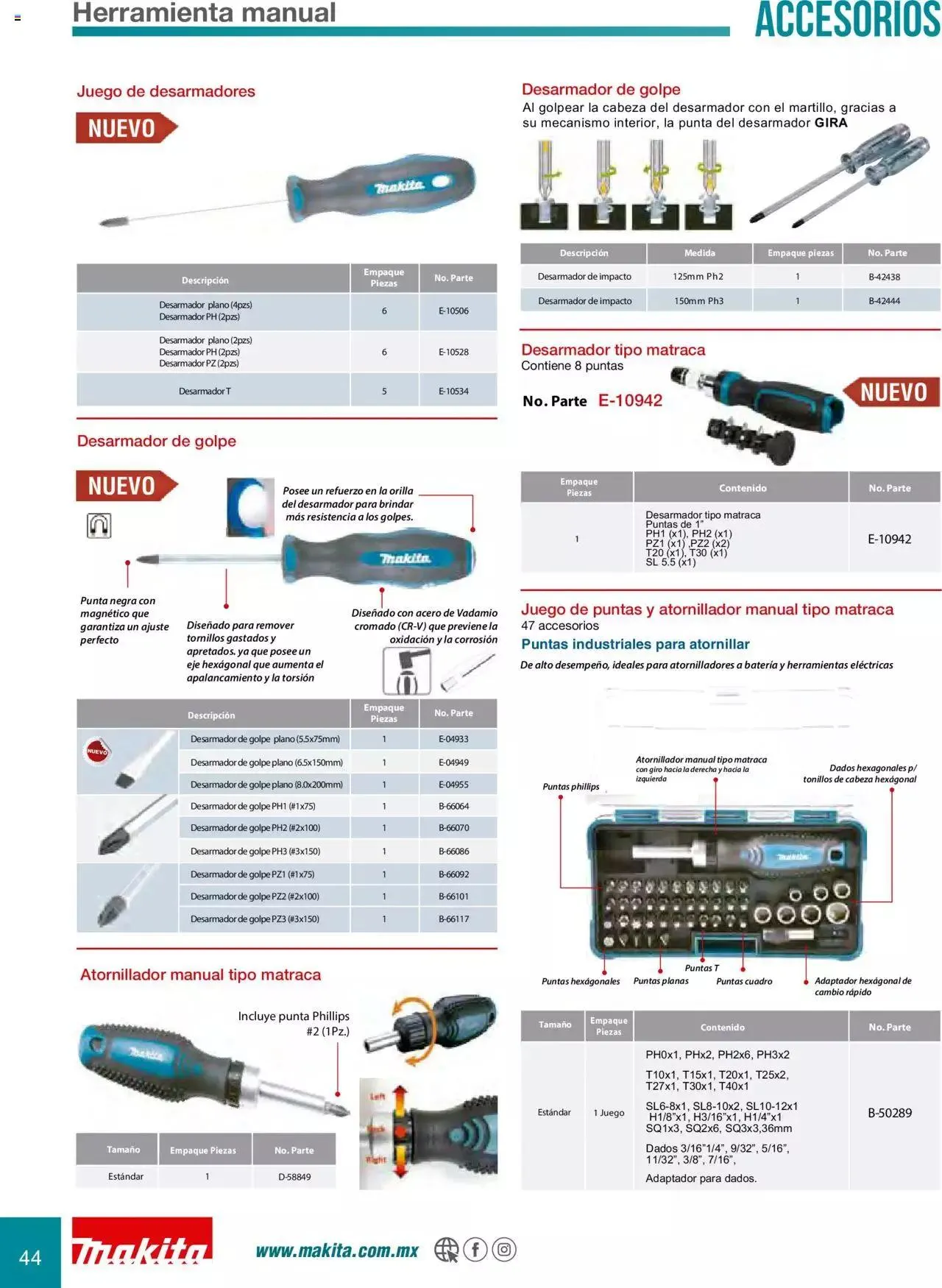 Catálogo de Makita Ofertas Accesorios 5 de septiembre al 31 de diciembre 2023 - Pagina 44