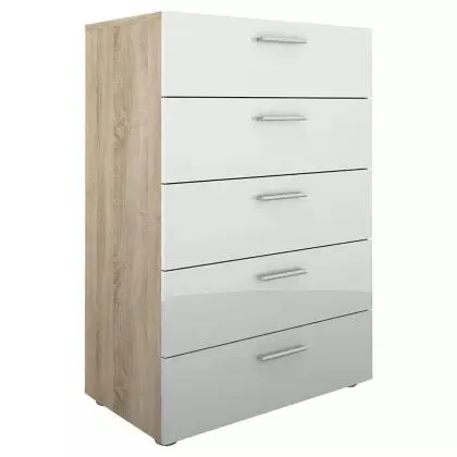 Cómoda 5 cajones blanco Pepe