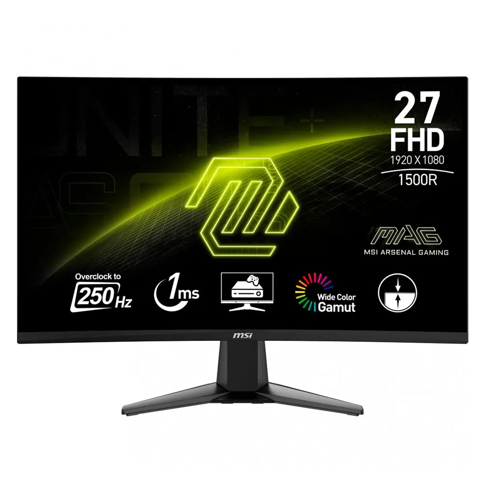 Monitor Gamer Curvo MSi MAG 27C6X / LCD 27" / Full HD / 250Hz(OC) / HDMI / Negro / 27C6X