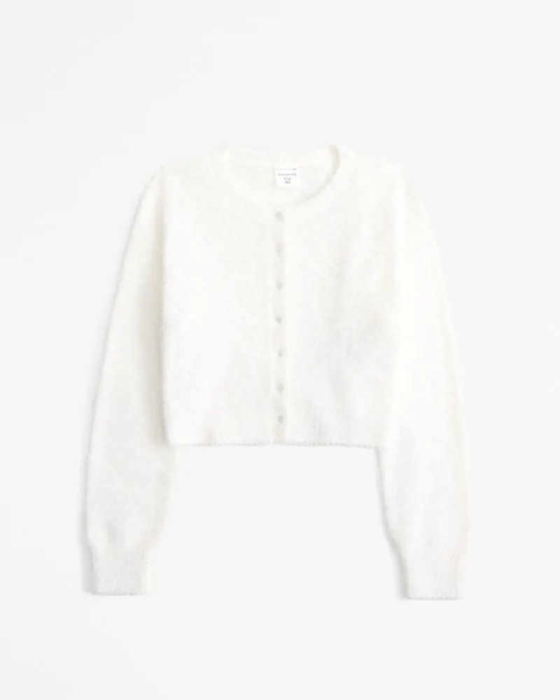 cropped crew cardigan