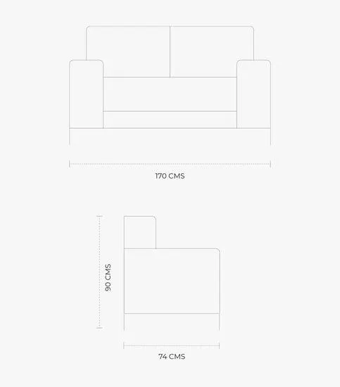 Sala Brianna de tela color Gris