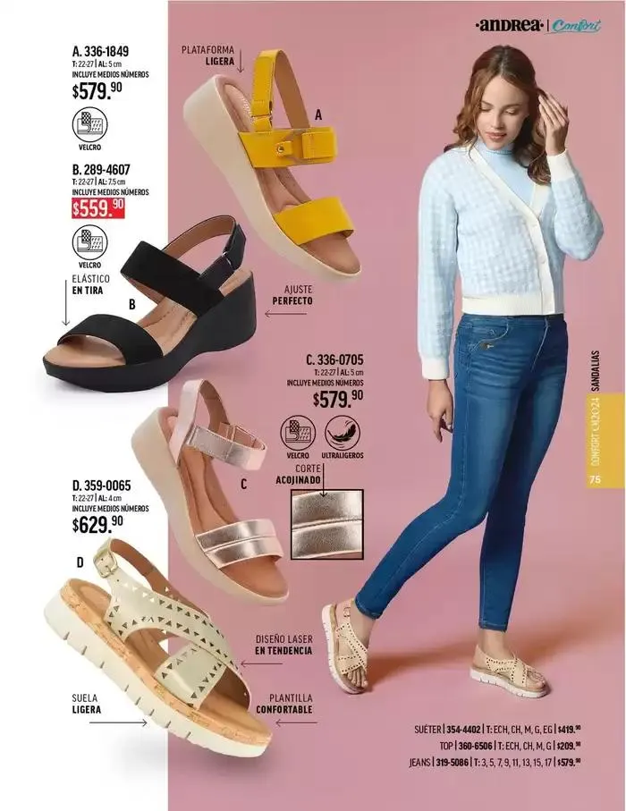 Catálogo de ANDREA - CALZADO CONFORT 26 de agosto al 25 de enero 2025 - Pagina 74