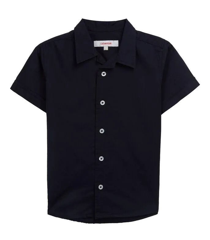 Camisa lisa de manga corta Niño