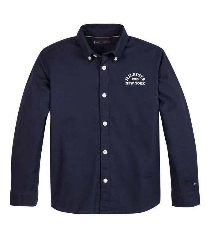 Camisa lisa de manga larga Niño