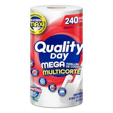 Megatoallas de Cocina Multicorte Quality Day 240 Hojas