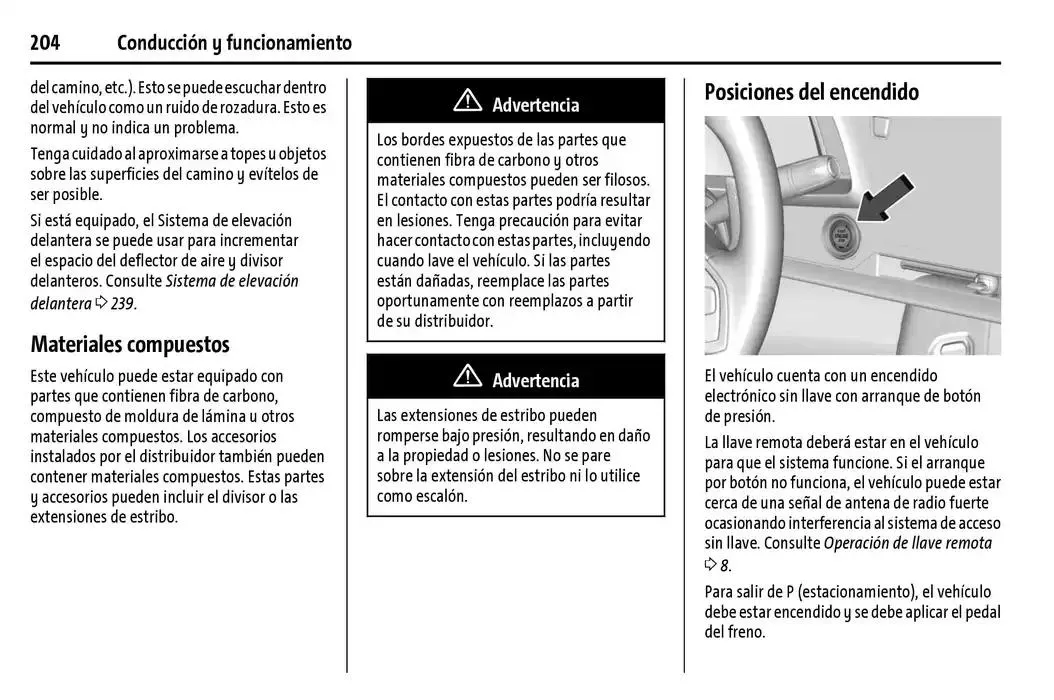 Catálogo de Chevrolet Corvette Stingray Manual del propietario 22 de enero al 31 de diciembre 2025 - Pagina 205