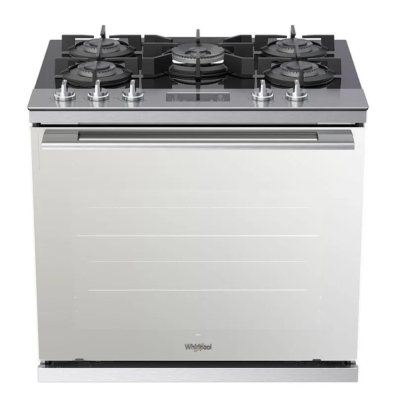 Estufa de Gas Empotrable 30" con 5 quemadores Gris Whirlpool