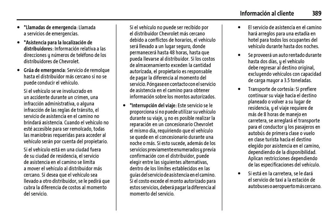 Catálogo de Chevrolet Corvette Stingray Manual del propietario 22 de enero al 31 de diciembre 2025 - Pagina 390