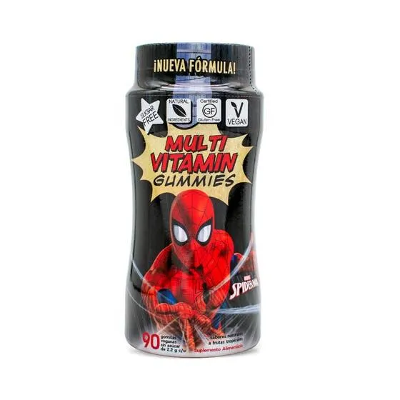 Gomitas Spiderman Vitaminas y Minerales para Niños Biodesa Kids Frutas Tropicales 90 Gomitas