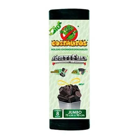 Bolsas para Basura Jumbo Costalitos Oxobiodegradables Fortiflex 8 pzas