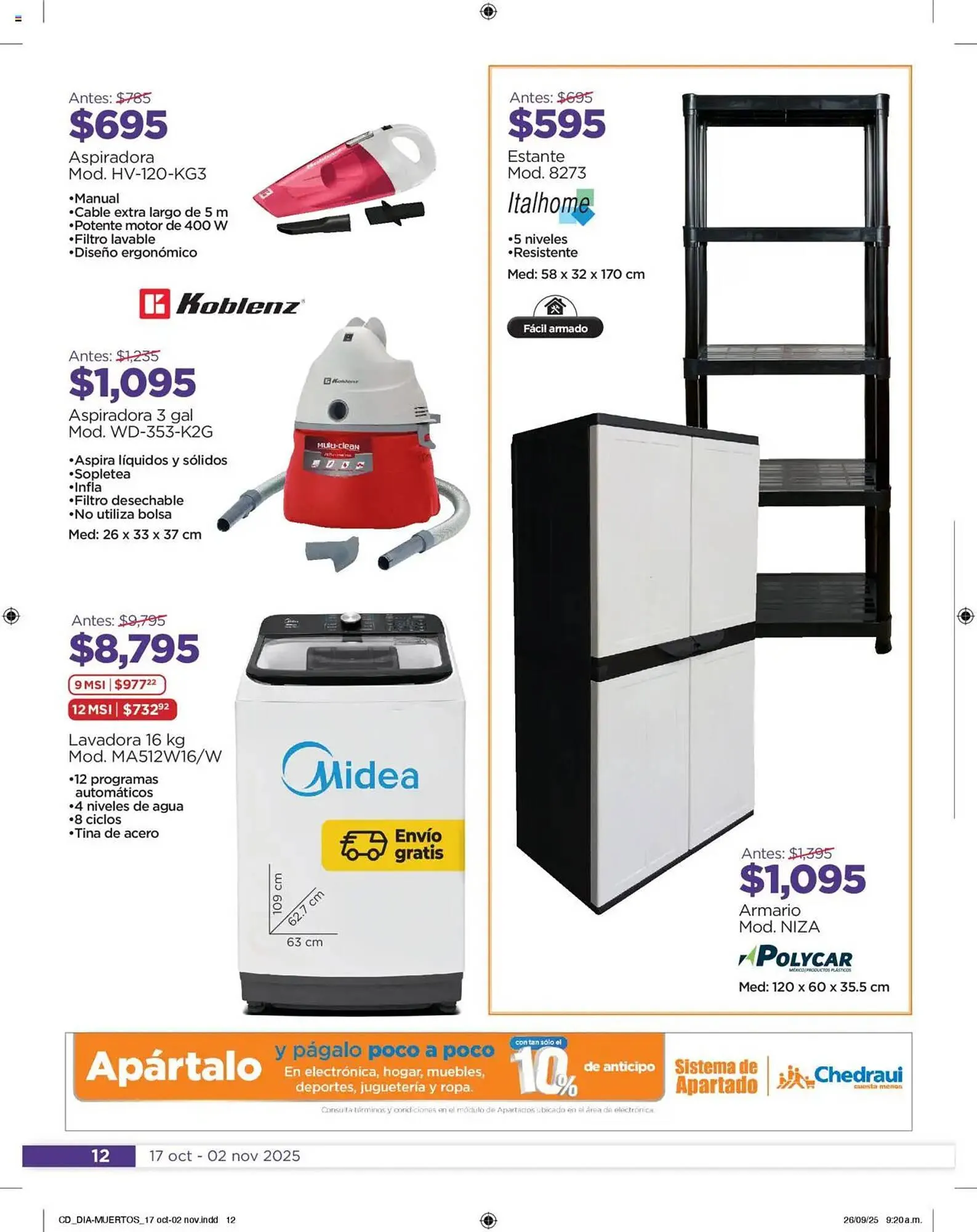 Catálogo de Folleto Chedraui 17 de octubre al 2 de noviembre 2025 - Pagina 12