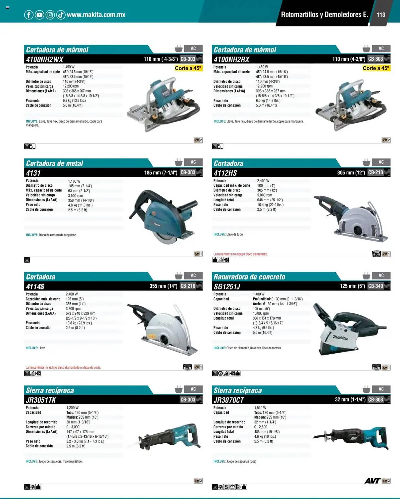 Catálogo de Catálogo Makita 4 de septiembre al 1 de julio 2026 - Pagina 113