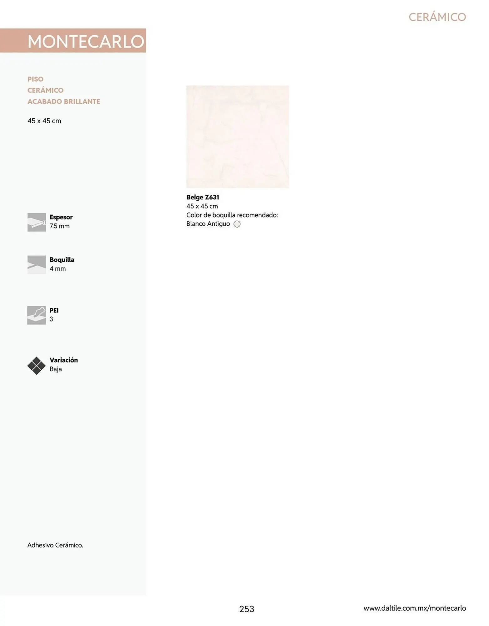 Catálogo de Catálogo Daltile 13 de enero al 31 de diciembre 2026 - Pagina 253