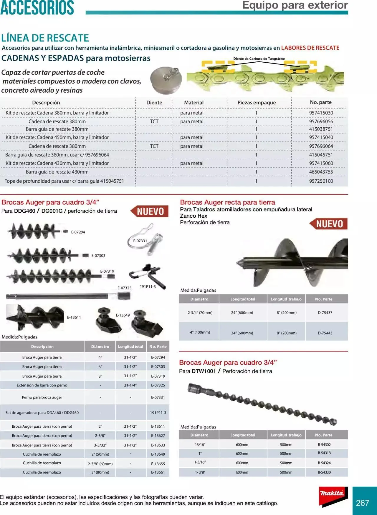 Catálogo de Makita Ofertas Accesorios 5 de septiembre al 31 de diciembre 2023 - Pagina 267