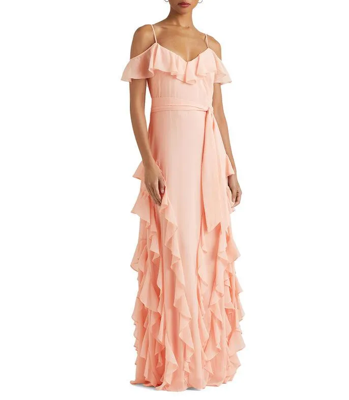 Vestido maxi con holanes Zaharan Mujer